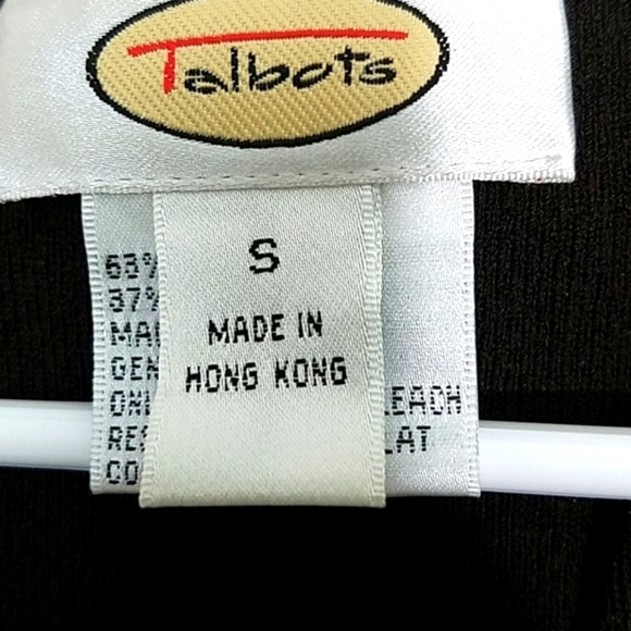 Classic Wide Strap Talbots tank top shell dark Brown crew neck stretch knit EUC - Picture 2 of 6